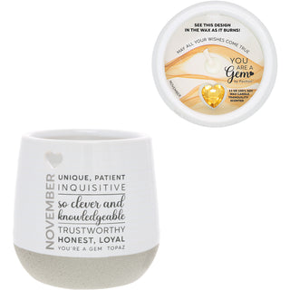 November 11 oz - 100% Soy Wax Reveal Candle with Birthstone Scent: Tranquility