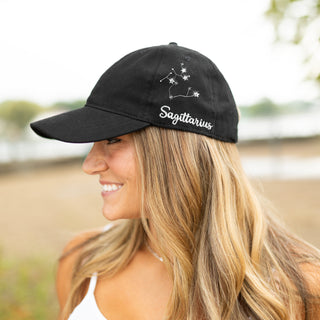 Sagittarius Black Adjustable Hat