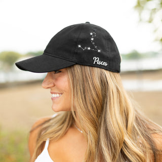 Pisces Black Adjustable Hat