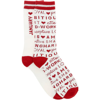 January M/L Unisex Crew Sock
