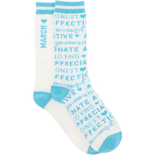 March M/L Unisex Crew Sock