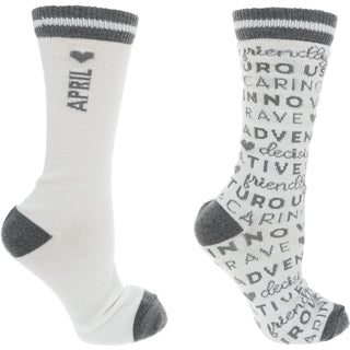 April M/L Unisex Crew Sock