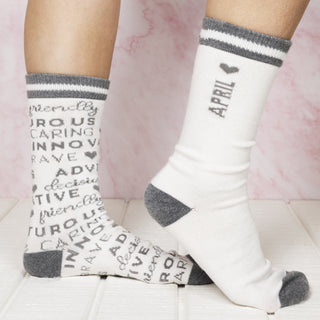 April M/L Unisex Crew Sock