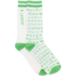 August M/L Unisex Crew Sock