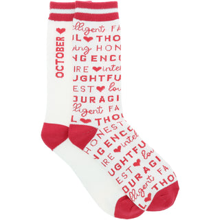 October M/L Unisex Crew Sock
