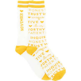 November M/L Unisex Crew Sock