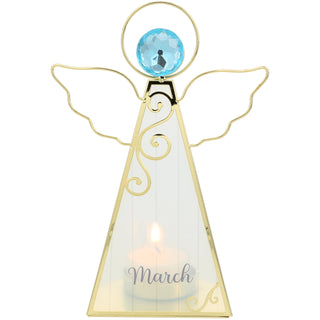 March 6.5" Monthly Angel Tea Light Holder