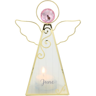 June 6.5" Monthly Angel Tea Light Holder