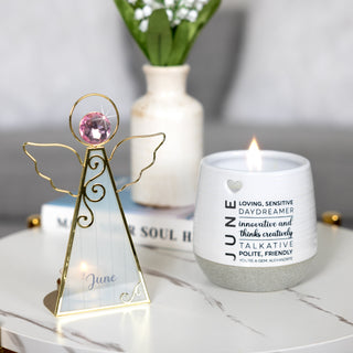 June 6.5" Monthly Angel Tea Light Holder
