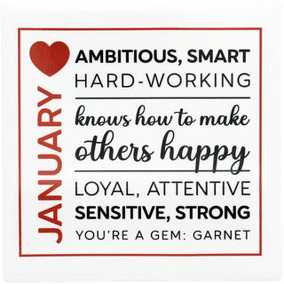 January 4"x4" Ceramic Coaster