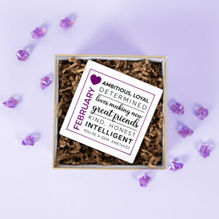 February 4"x4" Ceramic Coaster