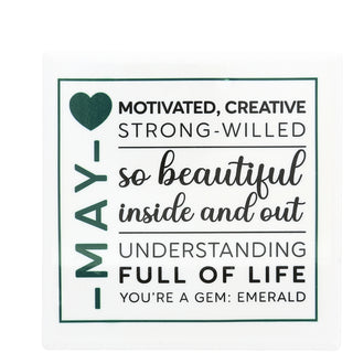 May 4"x4" Ceramic Coaster