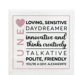 June 4"x4" Ceramic Coaster