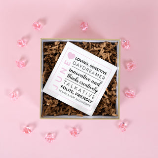 June 4"x4" Ceramic Coaster