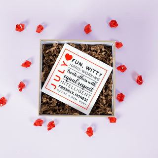 July 4"x4" Ceramic Coaster