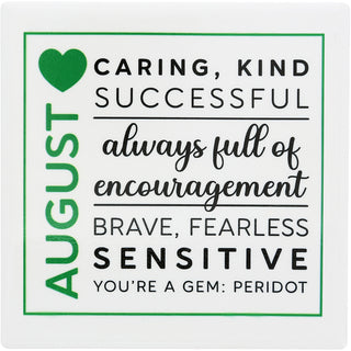 August 4"x4" Ceramic Coaster