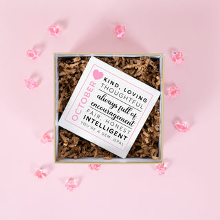 October 4"x4" Ceramic Coaster