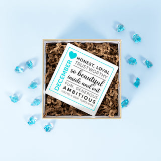 December 4"x4" Ceramic Coaster