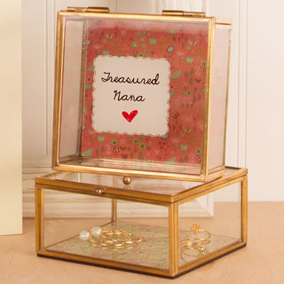 Nana 4.25" x 4.25" Glass Keepsake Box