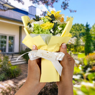 Friend Yellow Preserved Floral Bouquet