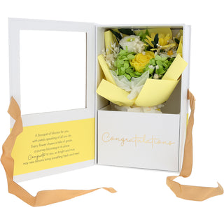 Congratulations Yellow Preserved Floral Bouquet