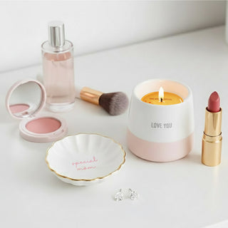 Special Mom 2.75" Trinket Dish & 5mm Cubic Zirconia Stud Earring Set