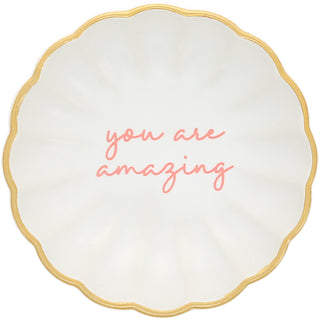 Amazing 2.75" Trinket Dish & 5mm Sterling Silver Cubic Zirconia Stud Earring Set