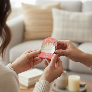 Amazing 2.75" Trinket Dish & 5mm Sterling Silver Cubic Zirconia Stud Earring Set