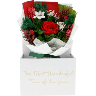 Wonderful Time Of The Year Green Preserved Floral Bouquet