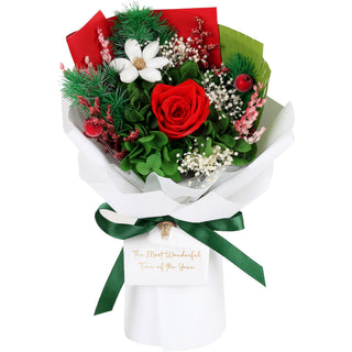 Wonderful Time Of The Year Green Preserved Floral Bouquet