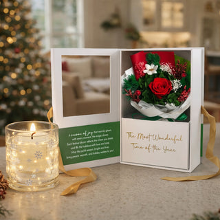 Wonderful Time Of The Year Green Preserved Floral Bouquet