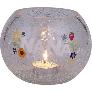 Nana 5" Crackled Glass Votive Holder