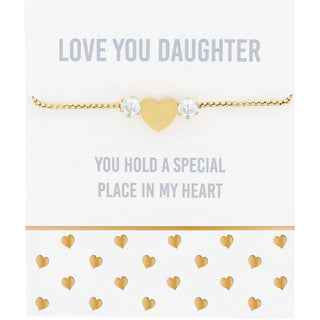 Love You Daughter 18K Gold Plated Adjustable Bracelet