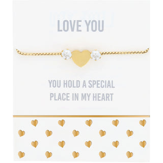 Love You 18K Gold Plated Adjustable Bracelet