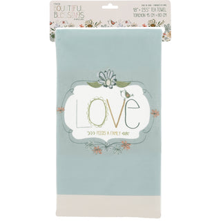 Love 100% Cotton Tea Towel