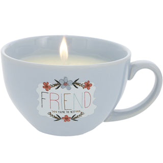 Friend 8 oz - 100% Soy Wax Teacup Candle Scent: Vanilla
