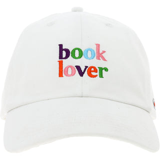 Book Lover White Adjustable Hat