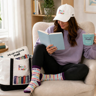 Book Lover White Adjustable Hat
