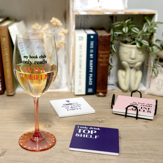 Book Hangover 4" Ceramic Coasters (Set of 4)