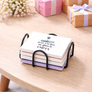 Book Hangover 4" Ceramic Coasters (Set of 4)