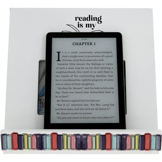 Reading MDF Book/Tablet Stand with Frame (Holds 6" x 4" Photo)