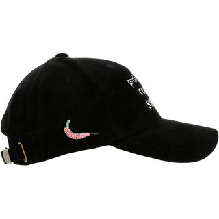 Smut Black Suede Adjustable Hat