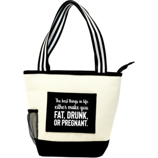 The Best Things in Life Insulated Canvas Lunch Tote
