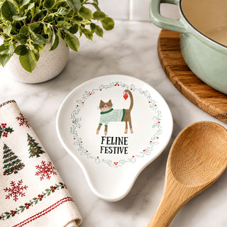 Feline Festive Spoon Rest