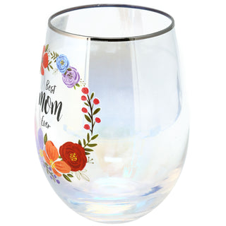 Mom 18 oz Stemless Wine Glass