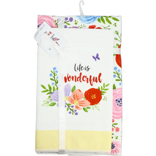 Wonderful Life Tea Towel Gift Set (2 - 19.75" x 27.5")