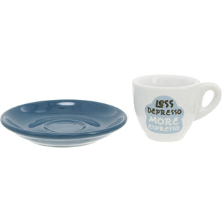 Less Depresso 2.5 oz Espresso Cup and Saucer