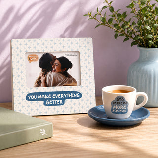 Less Depresso 2.5 oz Espresso Cup and Saucer