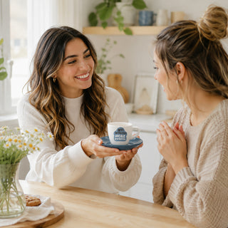 Less Depresso 2.5 oz Espresso Cup and Saucer