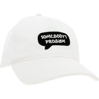 Somebody's Problem White Adjustable Hat